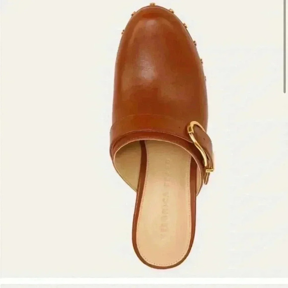 Veronica Beard Women's Hendrix Buckled Clogs Hazelwood Leather NWOB size 11 - Picture 3 of 9